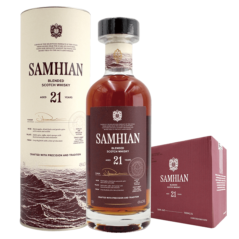 SCOTLAND SAMHIAN 21 YEARS OLD BLENDED SCOTCH WHISKY 43%