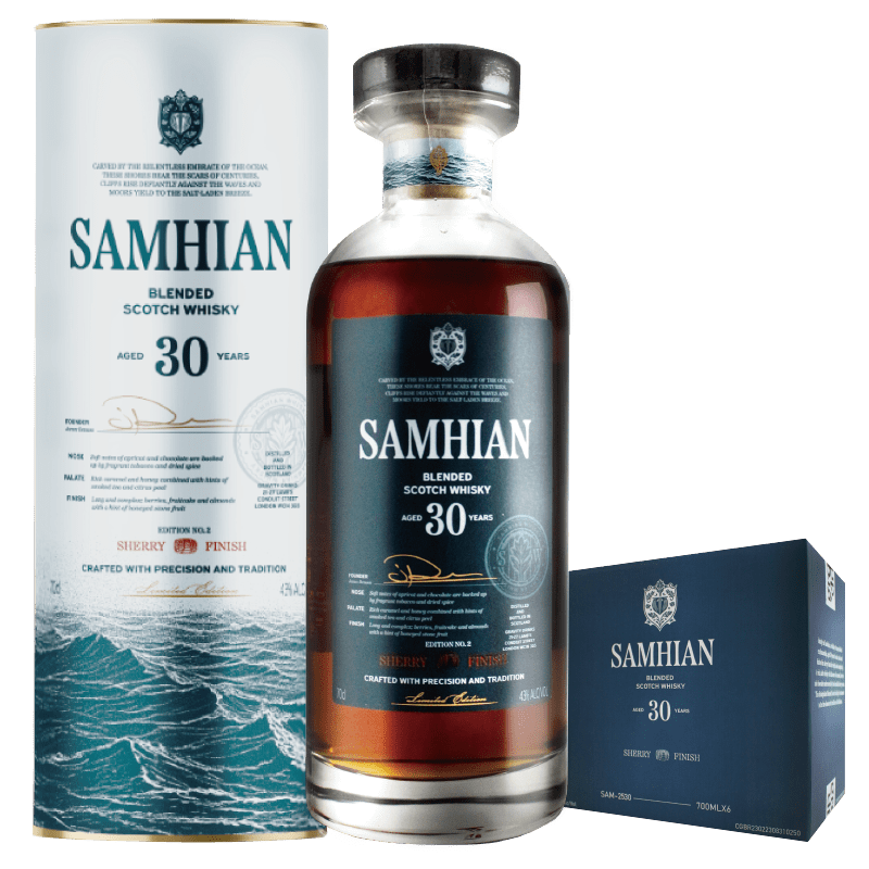 SCOTLAND SAMHIAN 30 YEARS OLD OLOROSO SHERRY FINISH BLENDED SCOTCH WHISKY 43%