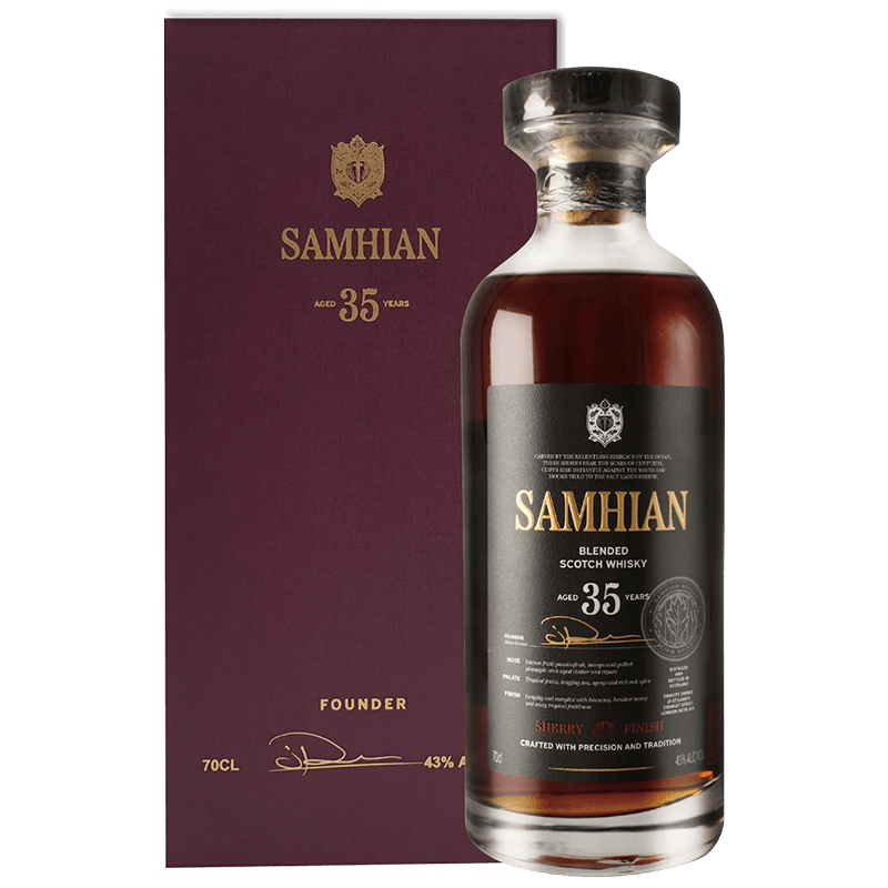 蘇格蘭麥靈堡SAMHIAN 35年OLOROSO雪莉桶調和威士忌錦盒 43% 蘇格蘭麥靈堡SAMHIAN 35年OLOROSO雪莉桶調和威士忌錦盒 43%