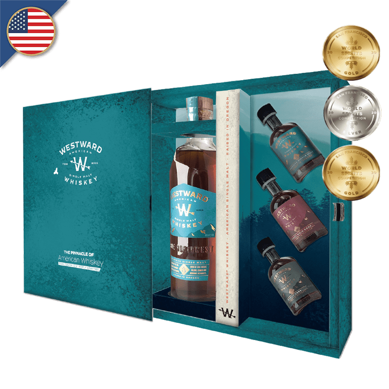 AMERICAN WESTWARD SINGLE MALT DRAWER-STYLE GIFT BOX (700ml*1+50ml*3) ORIGINAL