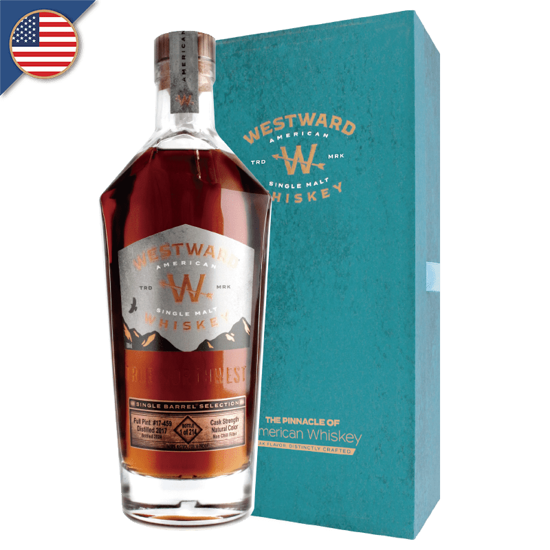 AMERICAN WESTWARD SINGLE MALT WHISKEY FULL PINT #17-459 2017 64.58%