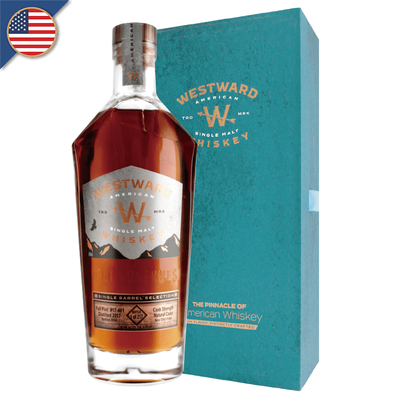 AMERICAN WESTWARD SINGLE MALT WHISKEY FULL PINT #17-461 2017 63.14%